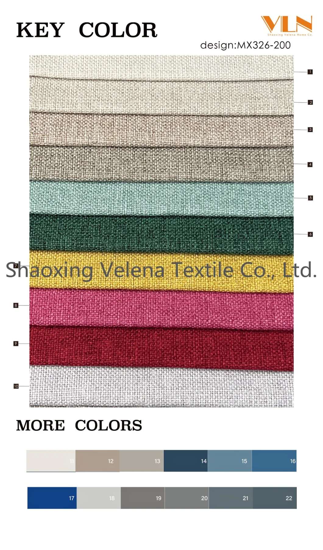 New Arrival Polyester Linen Look Fabric Upholstery Furniture Sofa Curtain Home Textile High Quality China Factory