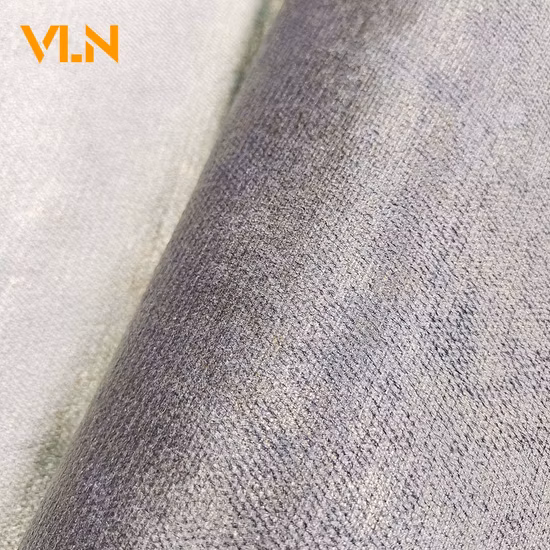 China Manufacturer 100% Polyester Jaguar Dyeing with Colorful Bronzing Foil Upholstery Textile Sofa Fabric