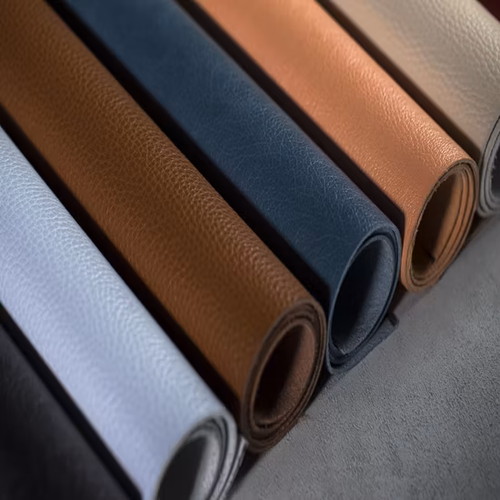 Huafon Factory Supply Microfiber PU Suede Leather Fabric Sofa Garment Bag Shoe Lining Fabric in Roll