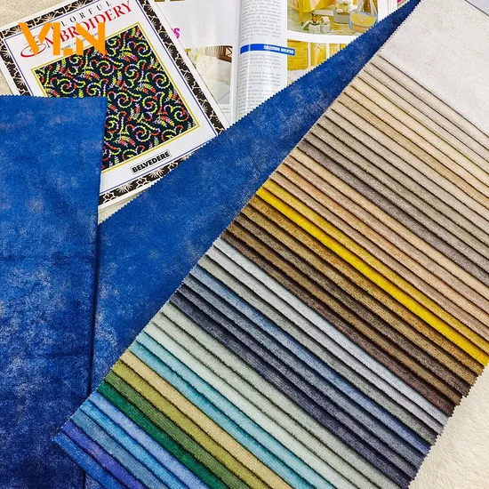 China Manufacturer 100% Polyester Jaguar Dyeing with Colorful Bronzing Foil Upholstery Textile Sofa Fabric
