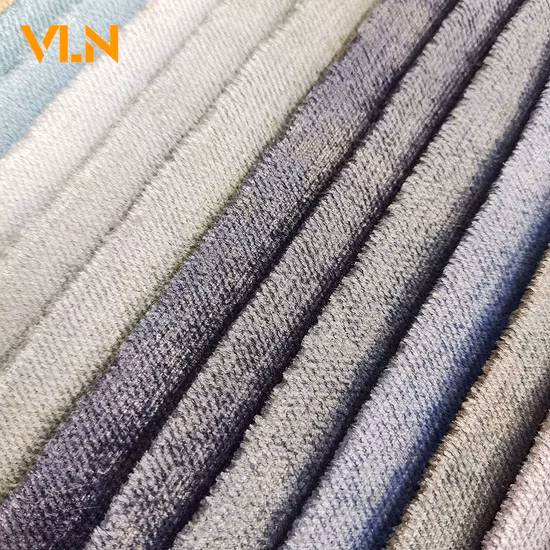 China Manufacturer 100% Polyester Jaguar Dyeing with Colorful Bronzing Foil Upholstery Textile Sofa Fabric