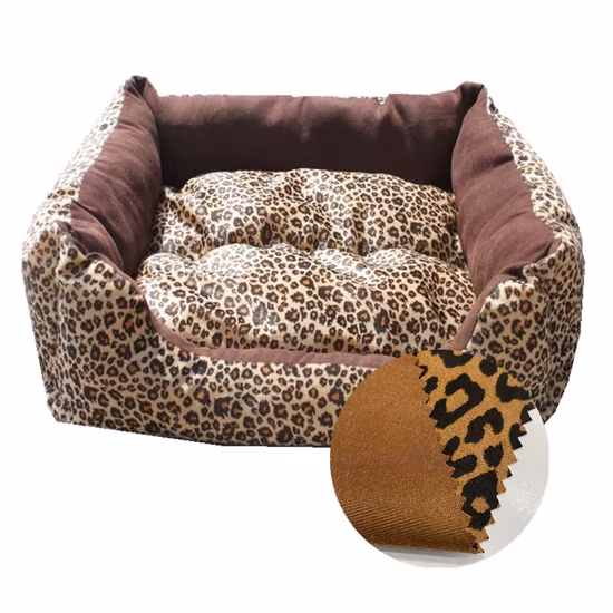 Stoff für Sofas und Damenkleider, Leopardenmuster, 100 % Polyester-Wildleder
