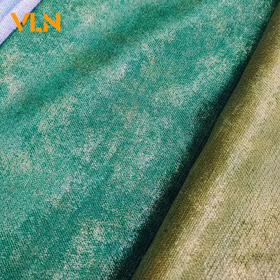 China-Hersteller 100 % Polyester-Jaguar-Färbung mit buntem Bronzing-Folien-Polsterungs-Textil-Sofa-Stoff