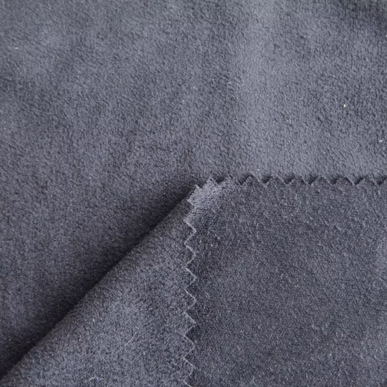 Weicher, elastischer Polyester-Wildlederstoff für Jacken/Kleidungsstücke/Damenkleider